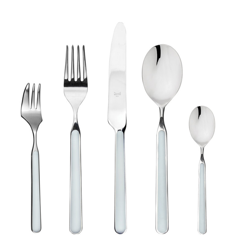Ensemble de couverts Fantasia avec fourchettes à gâteaux - 30 pièces - Bleu clair, Bleu clair