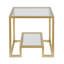 Glass Top Frame End Table-2047661954