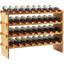 Floor Wine Bottle Rack Brown