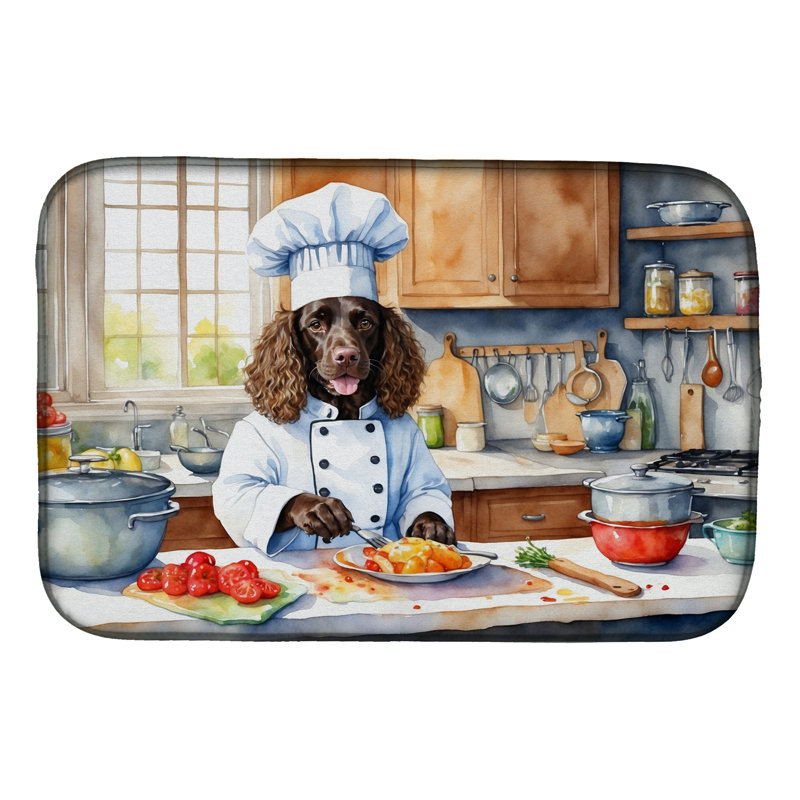 Tapis de vaisselle American Water Spaniel The Chef