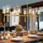 Lustre martelé 8 lumières Modern Glam