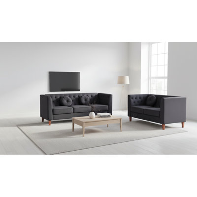 2 piece velvet Loveseat and sofa set