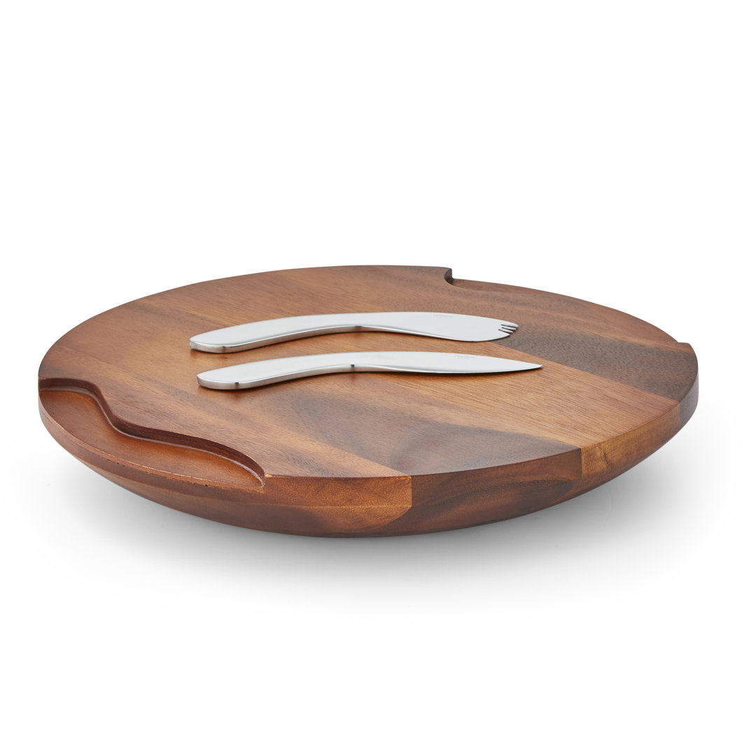 Nambe Cheese Block W/ Knife & Spread Nambé