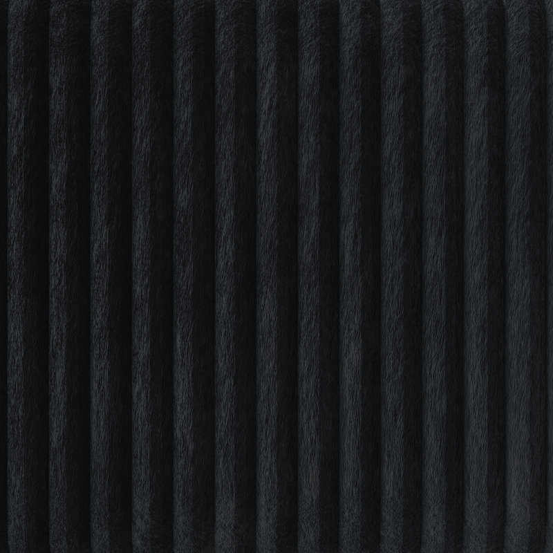 Lit tapissier en velours Pravesh, Noir, Double