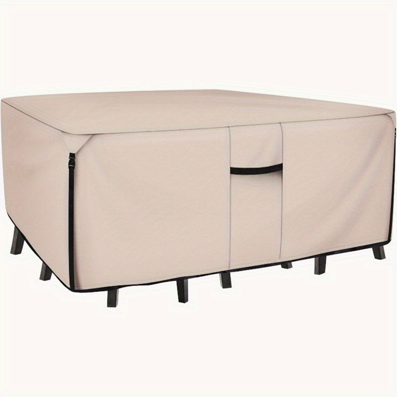 Waterproof Square Patio Table Cover,Outdoor Dining Furniture Protect Cover, 64"L x 52"W x 28"H, 64"L x 52"W x 28"H