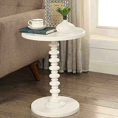 Table en bois blanc simple pour le salon, gain d'espace et aménagement d'appoint