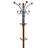 73" Tall Chrome And Wood Coat Rack-2070513968