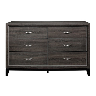 Contemporary Design 6-Drawers Dresser Wiht Wooden Frame For Bedroom