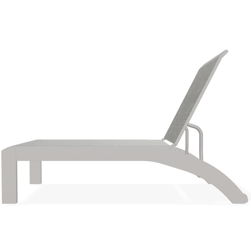 Chaise longue sans accoudoirs empilable en polymère Dune, Sicile, Gris chaleureux
