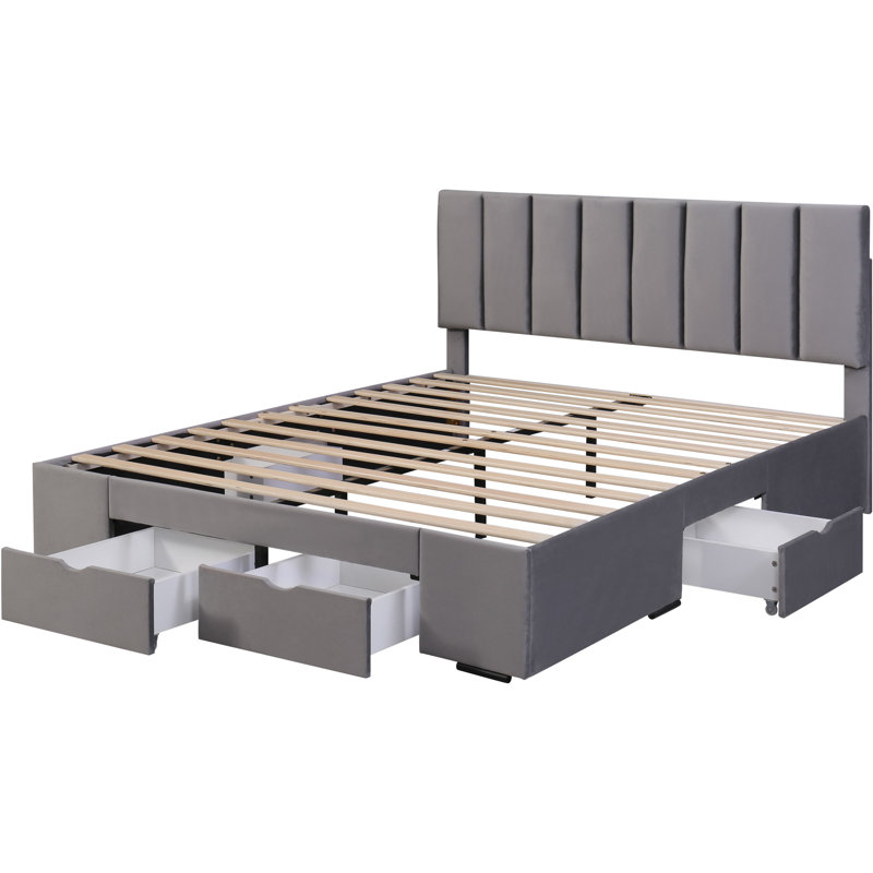 Ayvianna Upholstered Storage Bed, European Kingsize (160 x 200cm)