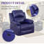 Fauteuil inclinable en cuir semi-PU et PVC-535681360