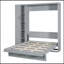 Lit escamotable double pleine grandeur avec tablettes, garde-robe et lumières DEL-185965996