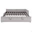 Lit de jour double rembourré en L avec lit simple
Lit gigogne taille Pop, gris