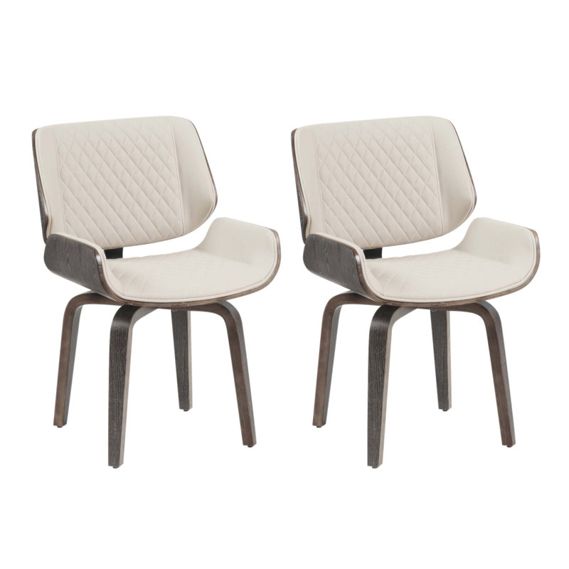 Chaise de salle à manger Mid-Century moderne - pivotante à 360 ° (ensemble de 2), revêtement en cuir PU, conception ergonomique pour la cuisine, le bureau et la salle à manger