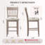 Upholstered Counter Stool with Solid Wood Frame-1250565943