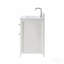 Meuble-lavabo de salle de bain en bois massif préassemblé de 91 cm (36 po) avec Us Power – Blanc