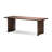 Nut-brown Rectangular Solid Wood Dining Table-1411815412