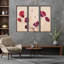 Nature Inspired Purple Flowers by  - 3 Piece Picture Frame Painting Set on Paper-81386958