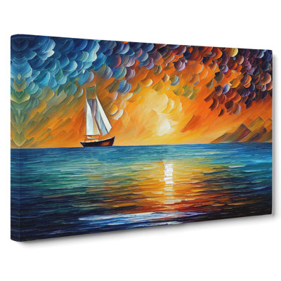 Sailing Boat On The Ocean Vol.1 - Wrapped Canvas