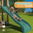 Swing Sets For Backyard, 4-in-1 Outdoor Swing Set With Slide, Climbing Rock Wall, And Soft Cushion Swings For Backyard Playground