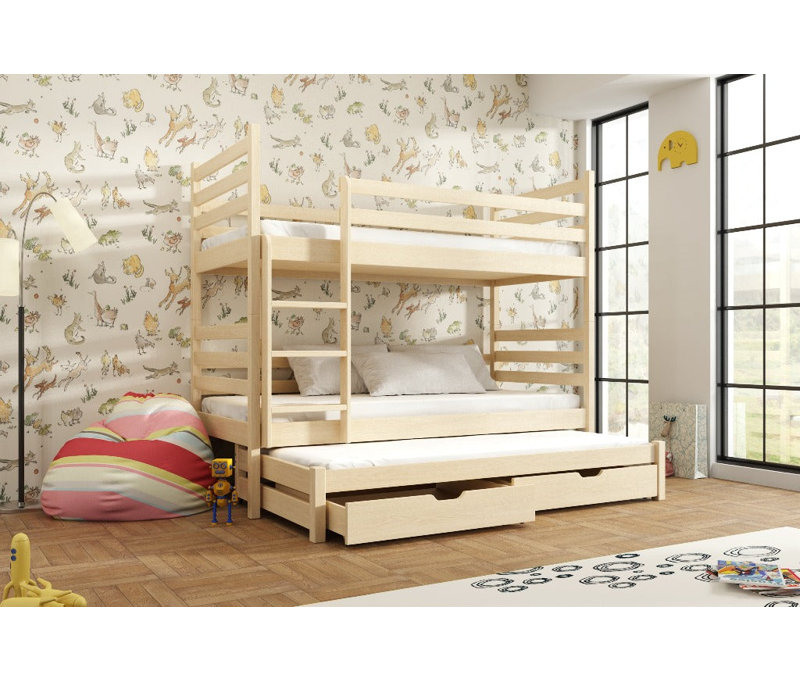 Tombolo Bunk Bed with Storage Included with Built-in Ladder Included with Trundle Included