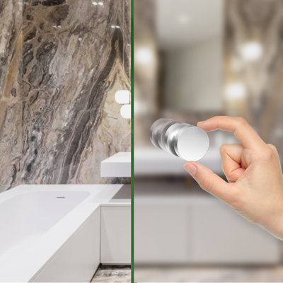 Double porte de douche en verre
