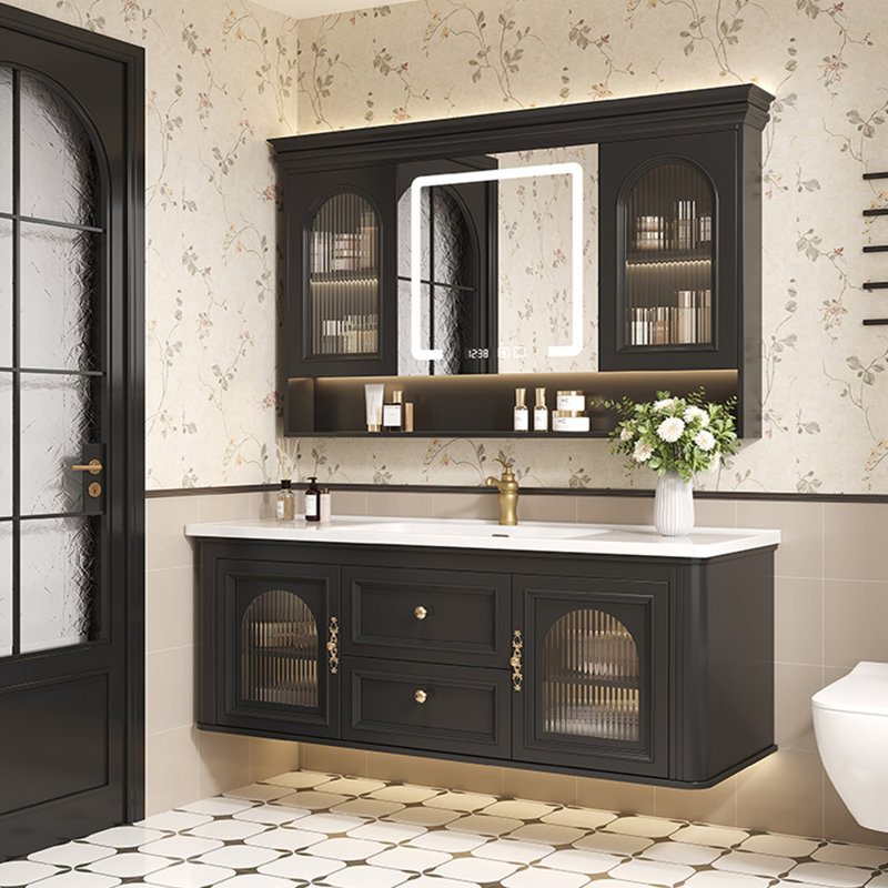 Armoire de salle de bain luxueuse rétro française, L 47,6 po