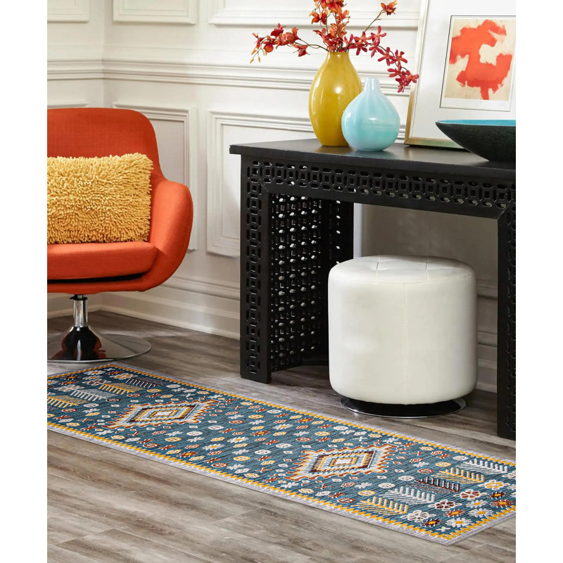 Tapis bleu, Tapis de couloir 2 pi 6 po x 8 pi