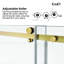 Porte de baignoire coulissante simple sans cadre l 56 à 61 po x H 60 po avec verre trempé transparent de 3/8 po (10 mm), film incassable et trou d'installation - rail supérieur carré-118161675