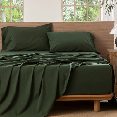 MooMee Sheet Set 100% Washed Cotton Extra Deep Pocket Linen Like Textured