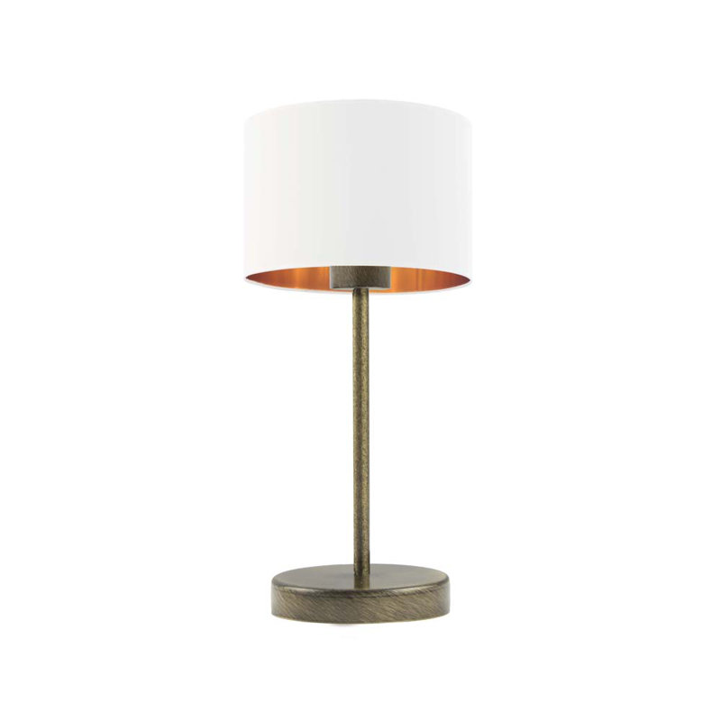 Arseny Metal Table Lamp, Gold, White