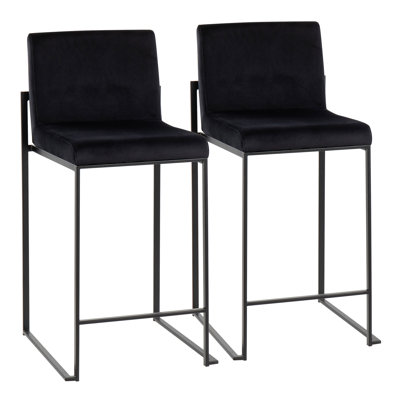 Rego Upholstered Counter Stool with Metal Frame