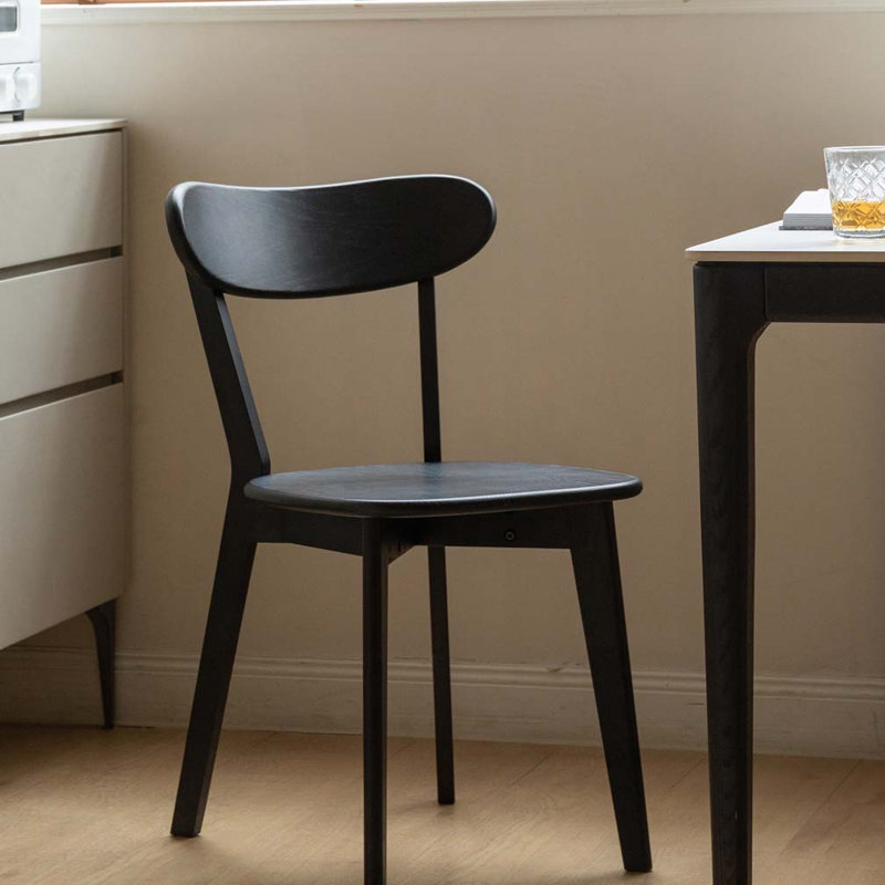 Chaises de salle à manger en bois, Noir