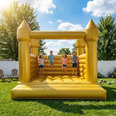 Château gonflable en or de 13 pi avec château gonflable en PVC de qualité commerciale pour adultes