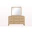 Poignées en métal en bois d'hévéa massif de style contemporain avec commode 1 pièce et tiroirs 9 pièces