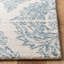 Tapis ivoire / bleu en laine touffeté à la main Hewett-1591703299