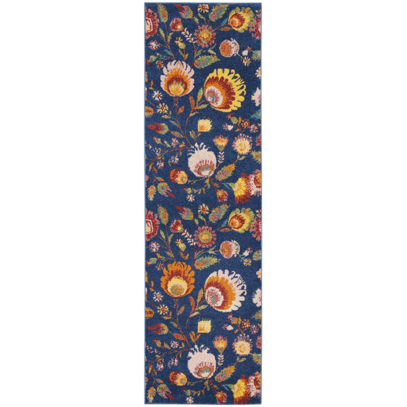 DH-ALR08 Floral Indoor Rug, Runner 2'3" x 7'6"