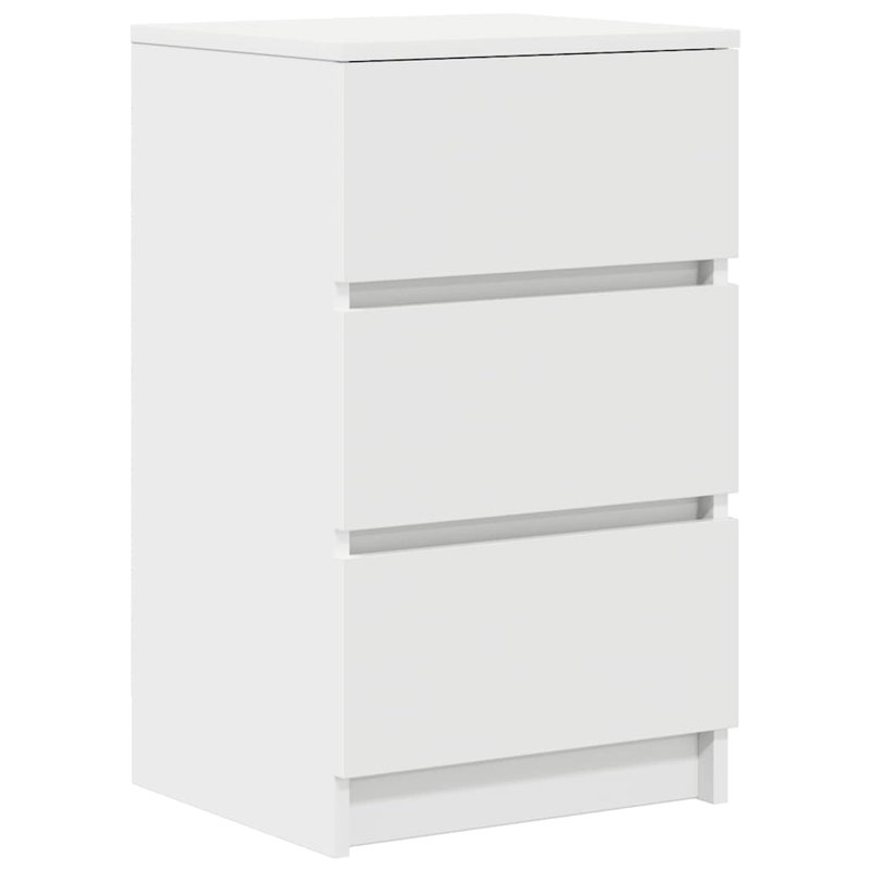 Bedside Cabinets With 3 Drawers 2 Pcs 39X35x65 Cm, White