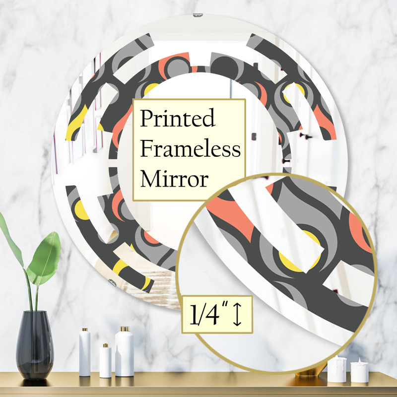 Miroir mural Space Abstract Drops I, 31,5 po x 31,5 po