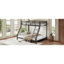 Lits superposés Twin XL et Queen en métal, structure en acier peu encombrante, style industriel moderne pour la maison-1361026660
