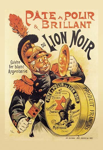 Buyenlarge Pate Polir Brillant du Lion Noir Vintage Advertisement ...