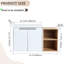 17,95 po Large meuble-lavabo avec lavabo et rangement - Porte de lavabo en céramique