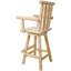 Tabouret de pub rustique avec pivot à 360 °, bois de sapin, brun, accoudoirs et repose-pieds pour une expérience relaxante et agréable-1600232529