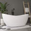 Baignoire autoportante moderne en acrylique Fslefay 65'' avec trop-plein et bonde centrale pour salle de bain