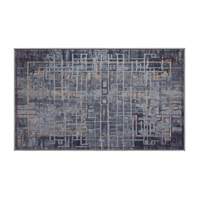 Machine Washable Gray Area Rug