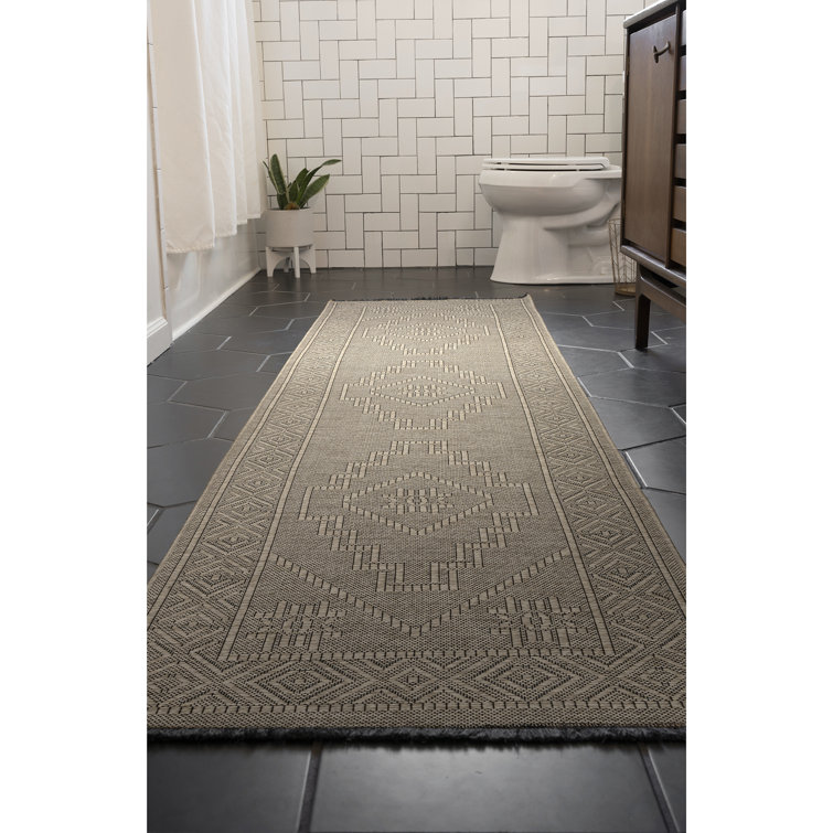 Brenly Moroccan Machine Washable Non Skid Indoor Area Rug - Brown