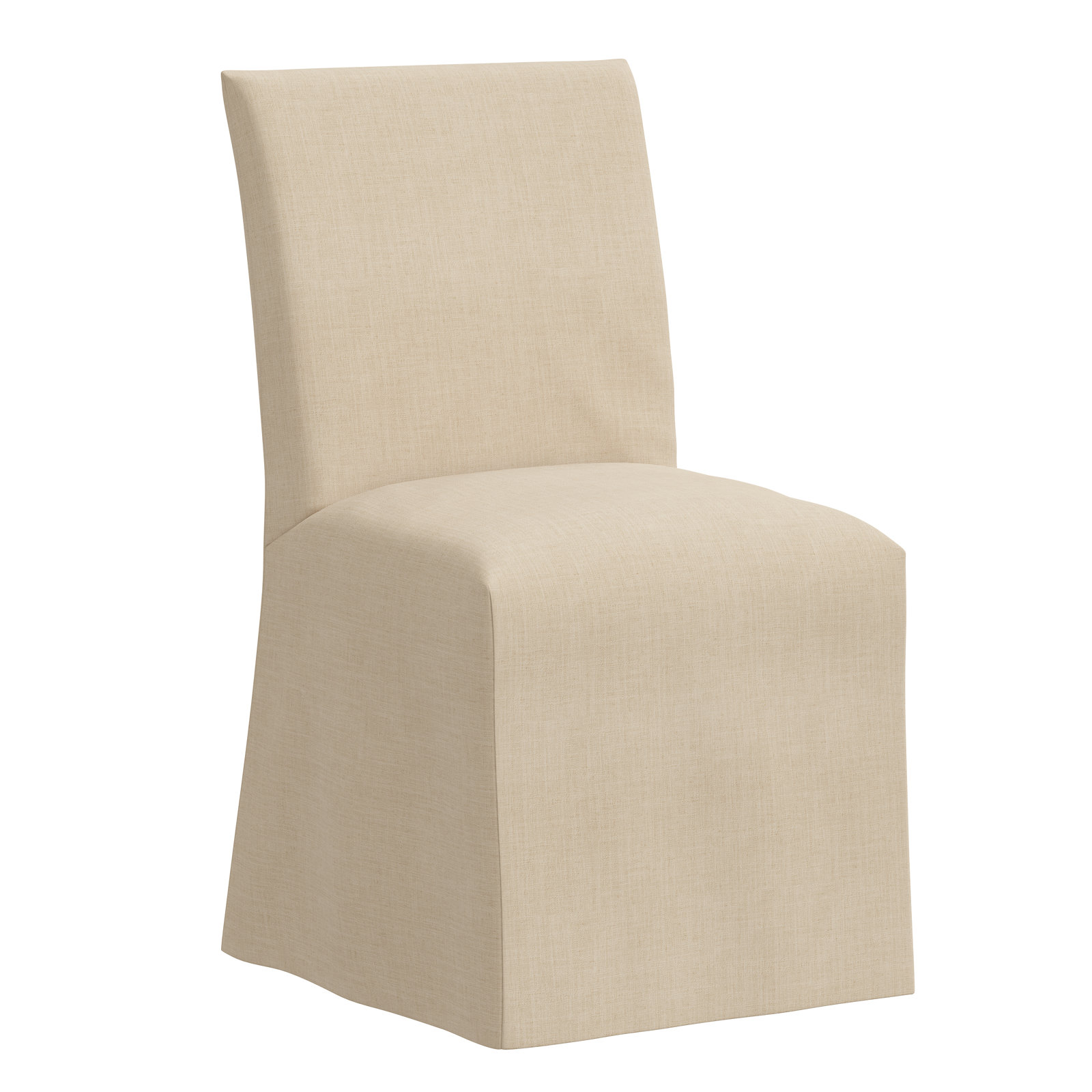Armstrong Cotton Parsons Chair in Twill White, Classic Linen Linen