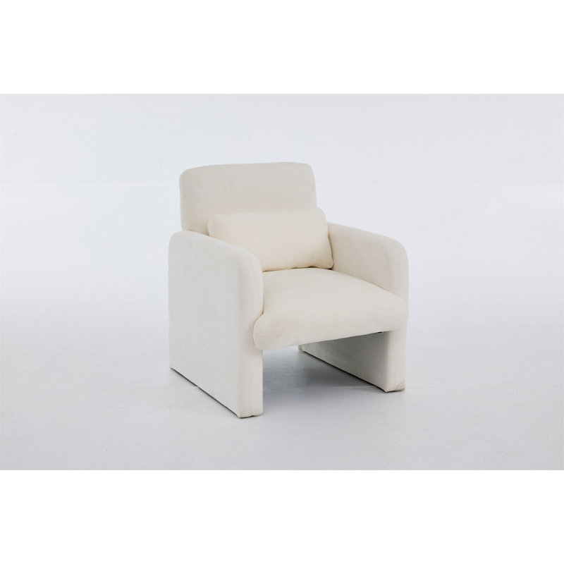 Chaise d'appoint moderne, Blanc ancien
