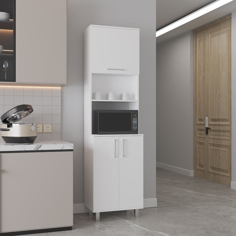 Garde-manger, 3 portes, 4 pieds, 5 tablettes