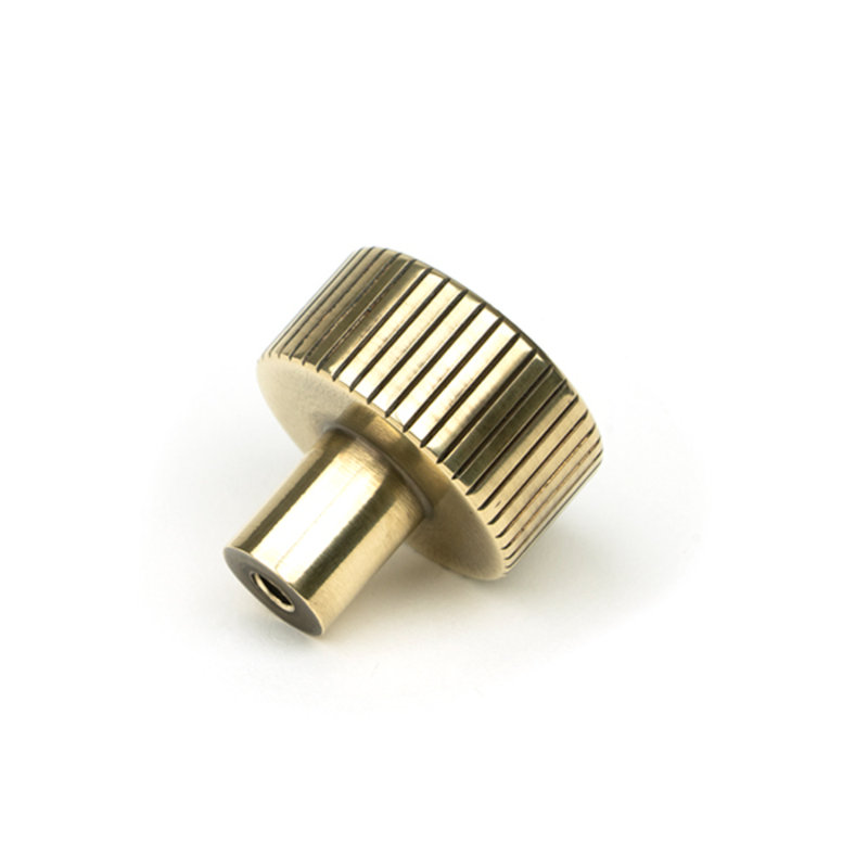 Round Knob, 2.5 cm, Aged Brass